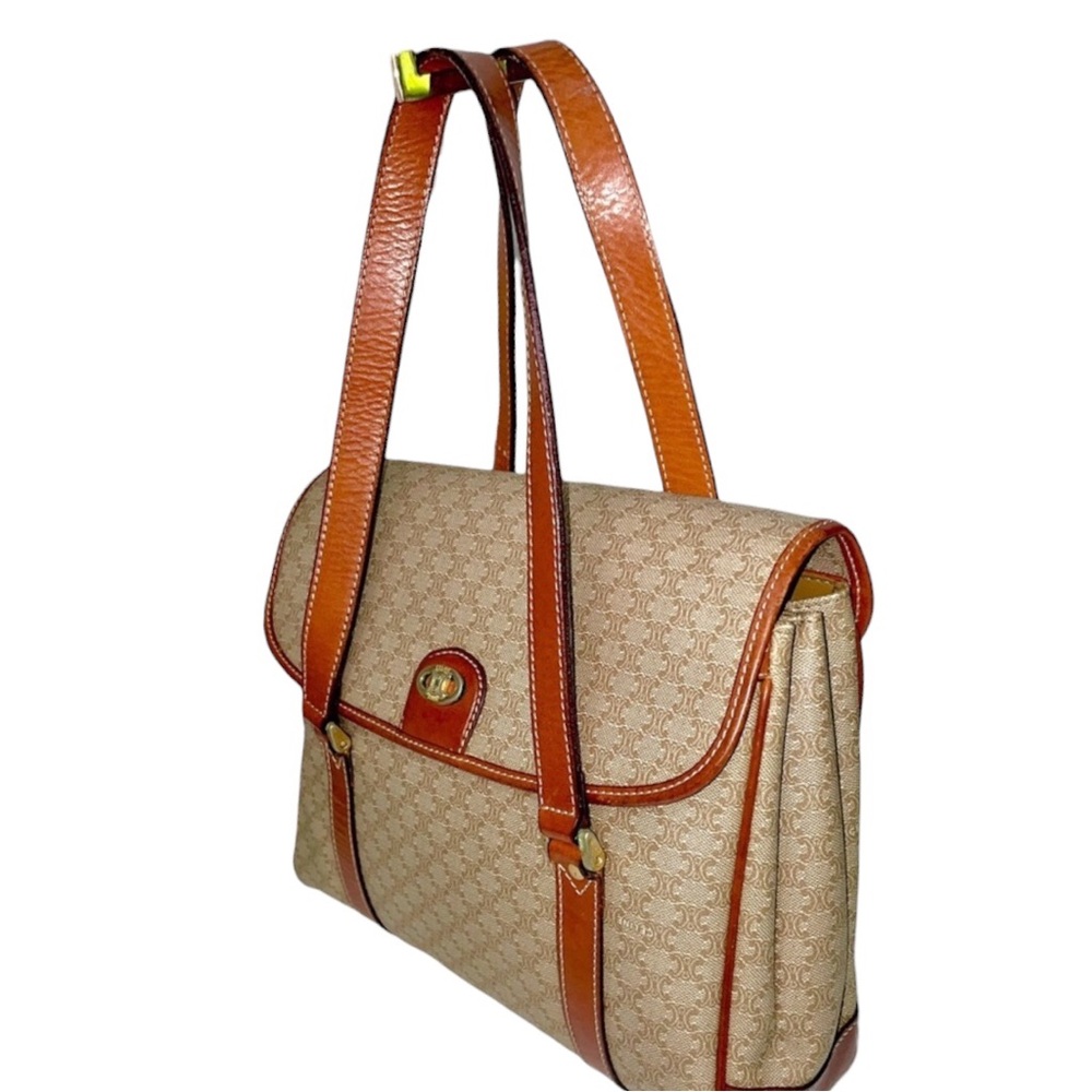 CELINE Vintage Macadam Top handle Bag with COA - Picture 7 of 17